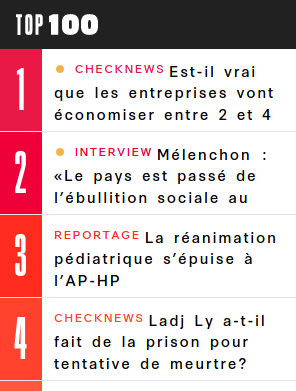 Exemple après utilisation du bookmarklet sur le site Libération